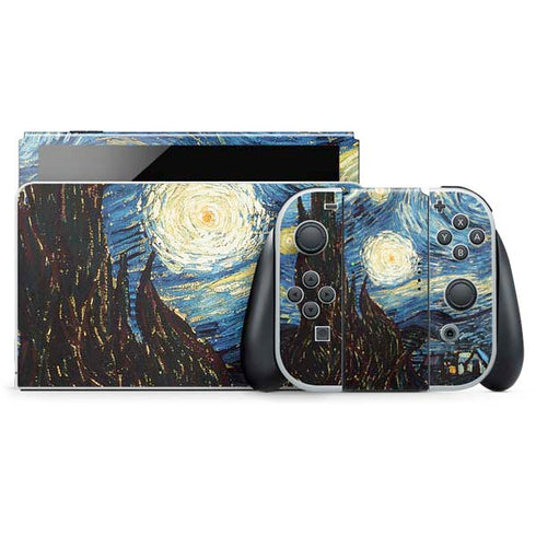 Vincent Van Gogh The Starry Night Nintendo Switch OLED (2021) Skin